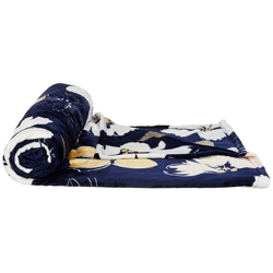 amazon basics Double Bed Warmer Sheet Set with Two Matching Pillow Covers (200 GSM) | (Navy Blue)