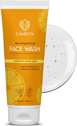 CAMISTA Skin Brightening with Orange Peel, Mulberry Extract, Honey, Lemon Oil & Vitamin C for Reduces Dullness and Brightens Skin Face Wash(100 ml)