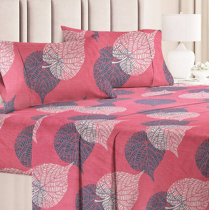 VAS COLLECTIONS 160 TC Cotton Double Floral Flat Bedsheet(Pack of 1, L