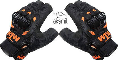 aksmit Riding Gear RGB568N380 Riding Gloves(Black, Orange)