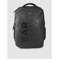 Gear Unisex Black & Fluorescent Green Brand Logo Print Parker Executive Backpack