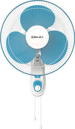 BAJAJ Crest Neo 400mm Fiji Blue Wall Fan 400 mm 3 Blade Wall Fan(Fiji Blue & White | Pack of 1)