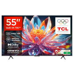 TCL 139 cm (55 inches) 4K Ultra HD Smart QLED Google TV 55T8C