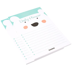 Amazon Brand - Solimo NOTEPAD, 50 TEAR-OFF SHEETS, FOR KIDS, PACK OF 2