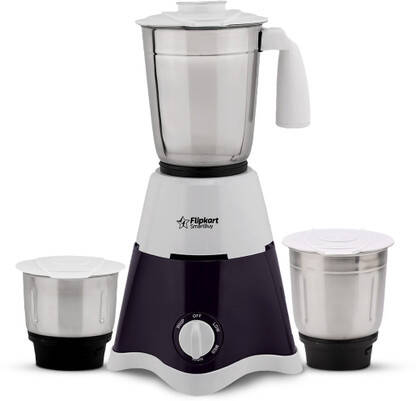 Flipkart SmartBuy PowerChef Premium 500 W Mixer Grinder(FKSBMG50AIDHNBW / FKSBMG500AIDHNBW | 3 Jars | with 1 year extended warranty | White, Navy Blue)