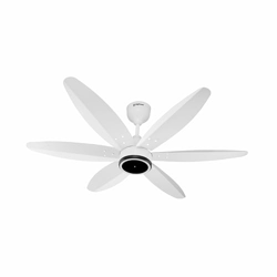 DIGISMART Autumn Hexa 1200mm Ceiling Fan, 6 Blade, 380 RPM BLDC 28 Watt Motor, 5 Star Rated, Dimmable LED Light, Energy Saving, Remote Control, Reversible Mode & Timer, 5 Years Warranty (White)