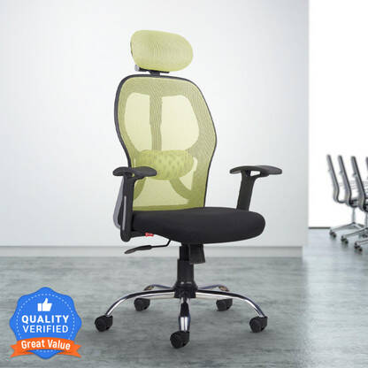 CELLBELL Taurus C100 Lite High Back Comfortable Mesh Office Arm Chair(Green, Optional Installation Available)