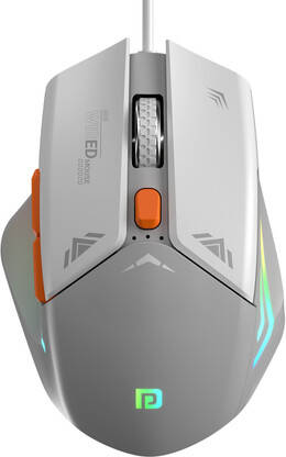 Portronics Vader Gaming Mouse with 6 Buttons, Thumb Support, RGB Lights, Max 6400 DPI Wired Ambidextrous Optical Gaming Mouse(USB 2.0, Grey)