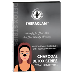 THERAGLAM Charcoal Detox Nose Strips with Instant Blackhead Removal,Natural Charcoal Pore Cleaner (PACK OF 6)