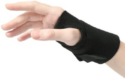 ZEDAN Elastic Blend Wrist Band Support For Men & Women with Thumb Sports Injuries Wrist Support(Black)