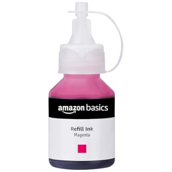 amazon basics BT5000M Ink Bottle | Compatible with Brother Printers - DCP-T220, DCP-T226, DCP-T420W, DCP-T426W, DCP-T520W, DCP-T525W | High Print Quality | Compatibility Tested | Leak-Proof (Magenta)