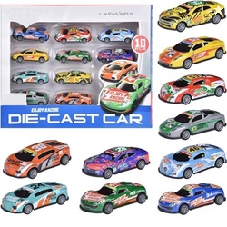 Amitasha 10 Unbreakable Racing Mini Diecast Car Models Set for Kids Pu