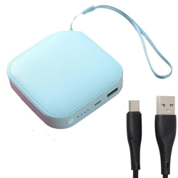 TexoVera Portable Power Bank, 10000 mAh, 18W Quick Charge, Compact (Blue)
