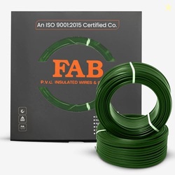 FAB P.V.C INSULATED WIRES & CABLES | 1.5mm | 90m | FR PVC Insulated CCA Copper Wire | Single Core Multi-Strand House Wiring Cable | Gauge (10 No.) | Green