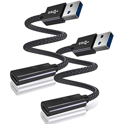 Rts [2 Pack] 5 GBPS Fast Charging USB 3.1 USB C Female to USB Male Adapter, USB to USB C Adapter USB 3.1 Gen USB A to Type C Connector, Compatible with iPhone 13/13 Mini/13 Pro/13 Pro Max/12/11 Series, Mac/Macbook/Pro/Air/ Type-C Earphone/Flash Drive/Hub Black