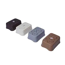 RARE-ZONE Stylish Ventilated Soap Cases (Pack of 4)  Keep Your Soap Dry and Fresh | Durable, Lightweight, and Eco-Friendly Design