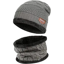 Fitness Mantra Sports Winters Cap & Muffler for Men & Women| Beanie Cap| 1 Set| (Multicolor)