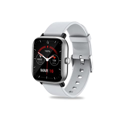 MUSTARD Tempo Smart Watch with 1.69" HD Display, Water Proof IP68, 120+ Sports Mode, Multiple Watch Faces, Dedicated Spo2, Android + iOS, Dynamic Heart Rate Analysis, Notifications (Silver)