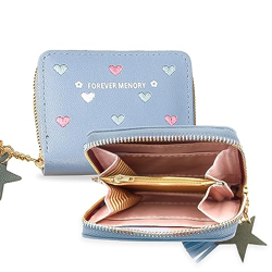 Kraptick Wallet for Women - Stylish and Compact Card Holder and Money Wallet, Money Organiser (Blue)