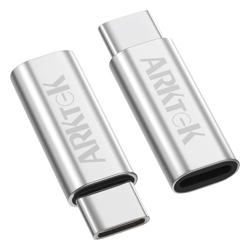 ARKTEK USB-C Adapter - iOS Cable (Female) to USB Type C (Male) - Data Sync and Charging Adapter for Galaxy Note 9 Pixel 3 and More (Pack of 2, Not for Earbuds and Quick Charger)
