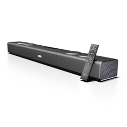 Mivi Fort Q120 Soundbar with 120W Surround Sound, 2.2 Channel soundbar with 2 in-Built subwoofers, Multiple EQ and Input Modes, Remote Accessibility, Bluetooth v5.1, Made in India Sound bar for TV