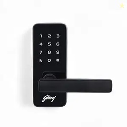 Godrej Smart Lock I Catus Touch I Digital Lock for Main and Internal Wooden Door I 2 in 1 Access I Pin Access I Mechanical Key I Black Finish I 3 Years Warranty | Free Installation