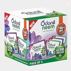 Odonil Bathroom Air Freshener Neem Mixed Fragrances Blocks 192g (48g, Pack of 4)