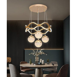 blissbells Led Chandelier Hanging Suspension Lamp Pack of 1 (4 Hanging