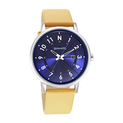 Sonata Force Analog Blue Dial Men's Watch-7131SL06