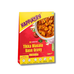 Happikery Tikka Masala Base Gravy - 300g | Restaurant-Style Base for Paneer, Kofta, Chicken, Egg Curry | No Preservatives | Up to 5-6 Servings | Indian Curry Mix | Quick & Easy | Ready To Eat in 3 Minutes