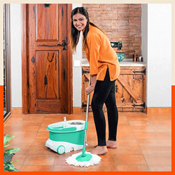 Bathla Ultra Clean Plus - Heavy Duty Microfiber Spin Mop for Home with