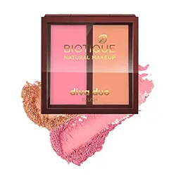 Biotique Natural Makeup Diva Duo Blush, Candy N Coral, 9g