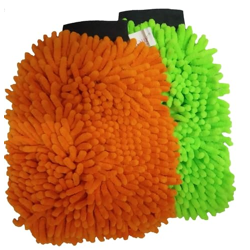 Arto Microfiber Padded Soft Gloves for Cleaning and Dusting Chenille Mitt Cleaning Gloves, Home, Kitchen, Ceramic Products, Car Washing Gloves (Pack of 2) (Multicolor)