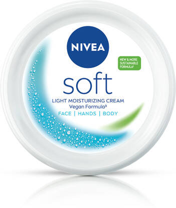 NIVEA Soft Light Moisturizer Cream For Face, Hand & Body, with Vitamin