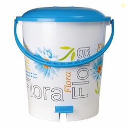 Nayasa Pedal Bin No 109 with lid & Floral Print, Multi Purpose Dustbin