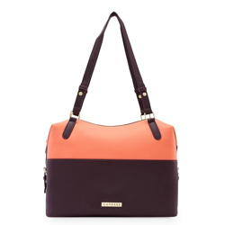 Caprese womens OONA S Large BROWN Satchel