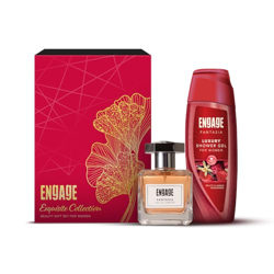 Engage Gift Set - Exquisite Collection Luxury Beauty Gifts for Women, Eau De Parfum 100ml, Shower Gel 250ml, Pack of 2 EDP & Body Wash for Girls, Birthday, Anniversary Gift Set by ITC,Gift Item, Large