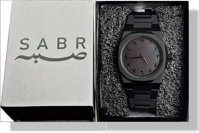 SABR Luxury Black Aura Arabic Dial Wrist Watch With Premium Box Analog Watch - For Men Arabic Dial Black Watch For Men