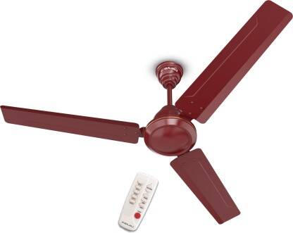 BAJAJ Crest Turbo BLDC 1200mm Red Walnut with 2 Months Warranty BLDC Motor with Remote 1200 mm Ceiling Fan(5 Star | Red Walnut | Pack of 1)