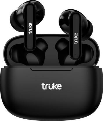 truke Airbuds Lite with Quad Mic ENC, 48Hrs Battery, Gaming Mode,Made in India, 5.1v Bluetooth(Black, True Wireless)