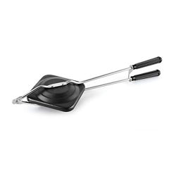 Cello Non-Stick Aluminium Sandwich Gas Toaster | Compatibility with Gas Stoves | Flame-Proof Design | Heat-Resistant Handle | Sandwich Maker | Sandwich Toaster | Black