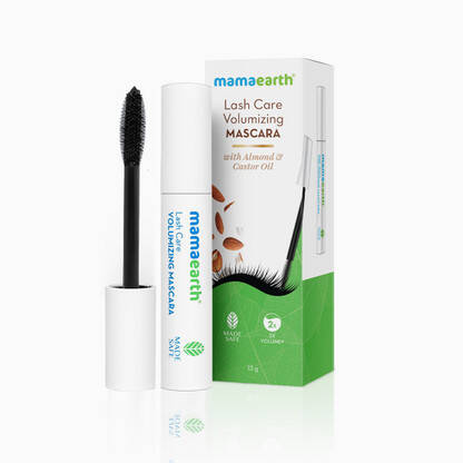 Mamaearth Lash Care Volumizing Mascara with Castor Oil & Almond Oil for 2X Instant Volume 13 g(Black)