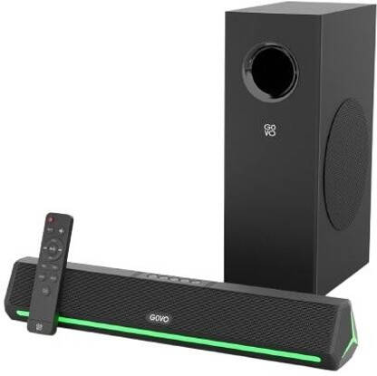 GOVO Gosurround 600 90 W Bluetooth Soundbar(Platinum Black, 2.1 Channel)