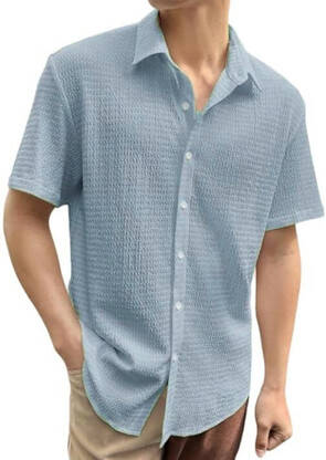 Men Regular Fit Self Design Casual Shirt