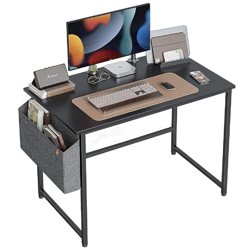 CubiCubi Multi-Purpose Computer Desk, Laptop Table, Home Office Writing Study Desk, Ideal for Work from Home, Office Desk, DIY Table, Easy to Assemble (Black)