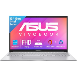 ASUS Vivobook 15, Intel Core i3 13th Gen 1315U, 8GB RAM, 512GB SSD, FH