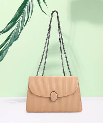 Caprese Tiaraa Sling Medium Dark Beige Bag for Women Sling Bag(Beige, 2.52 L)