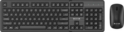 Aula AC202 Wireless Keyboard & Mouse Combo, Wireless Standard Multi-device Keyboard Compatible with Desktop, Laptop, Tablet, iPad, Mac(Black)