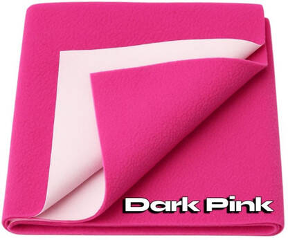 LORDWISH Cotton Baby Bed Protecting Mat(Dark Pink, Small)