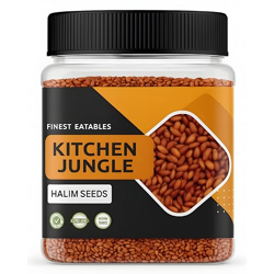 Kitchen Jungle Halim Seeds (Aliv Seeds) - 350 Gm Jar Pack of 1 - (Garden cress/Haleem) Hair Growth - Sourced 100% Raw From Organic Farm